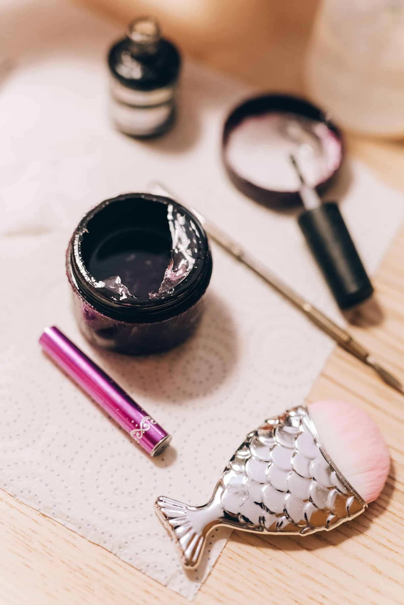 Nail care tools used during acrylic or gel removal at a salon