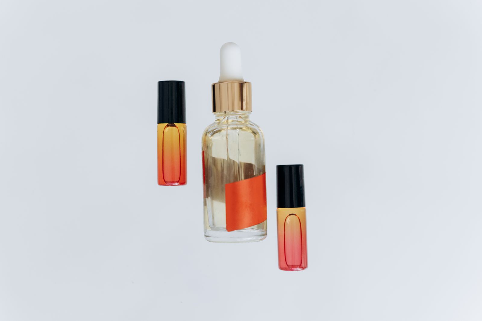 Small cuticle oil bottles kept for a daily routine